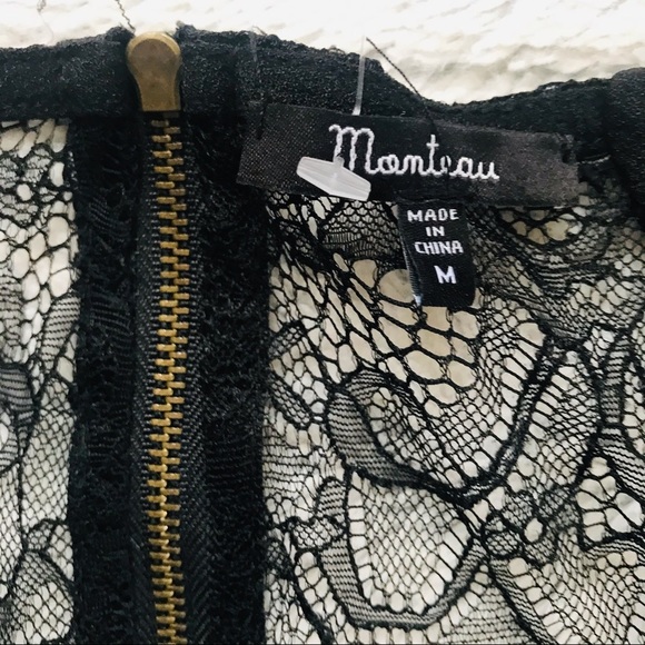 Monteau solid black mini dress in size M - Picture 10 of 10